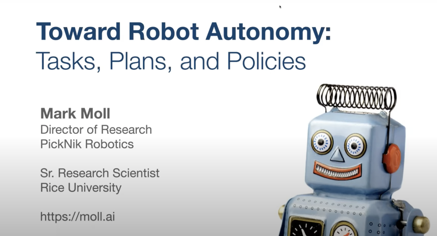 Toward Robot Autonomy