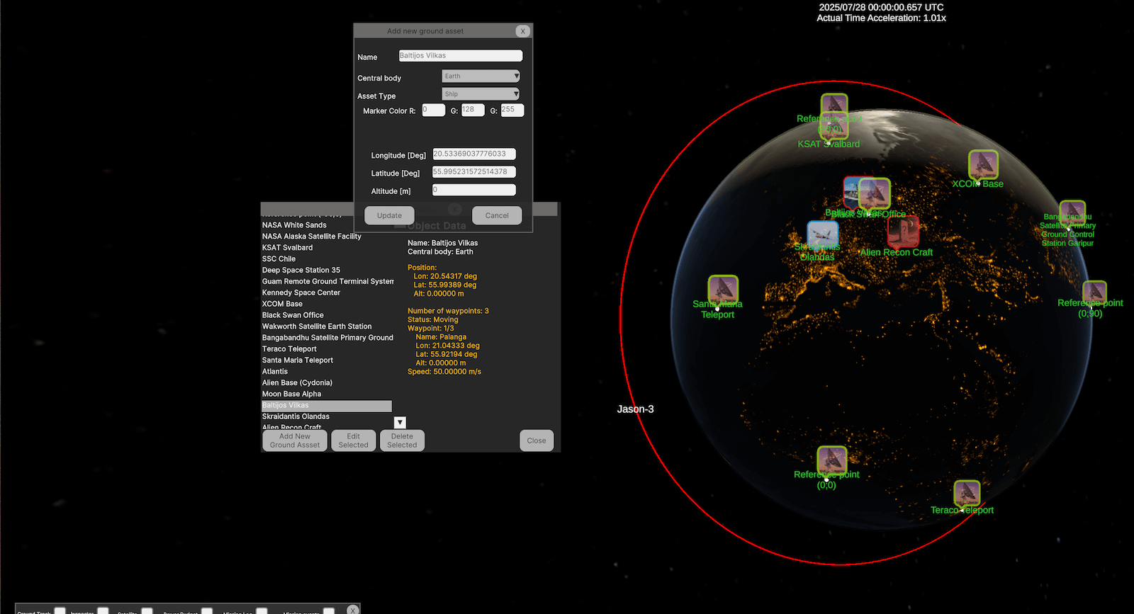 Mission design simulator