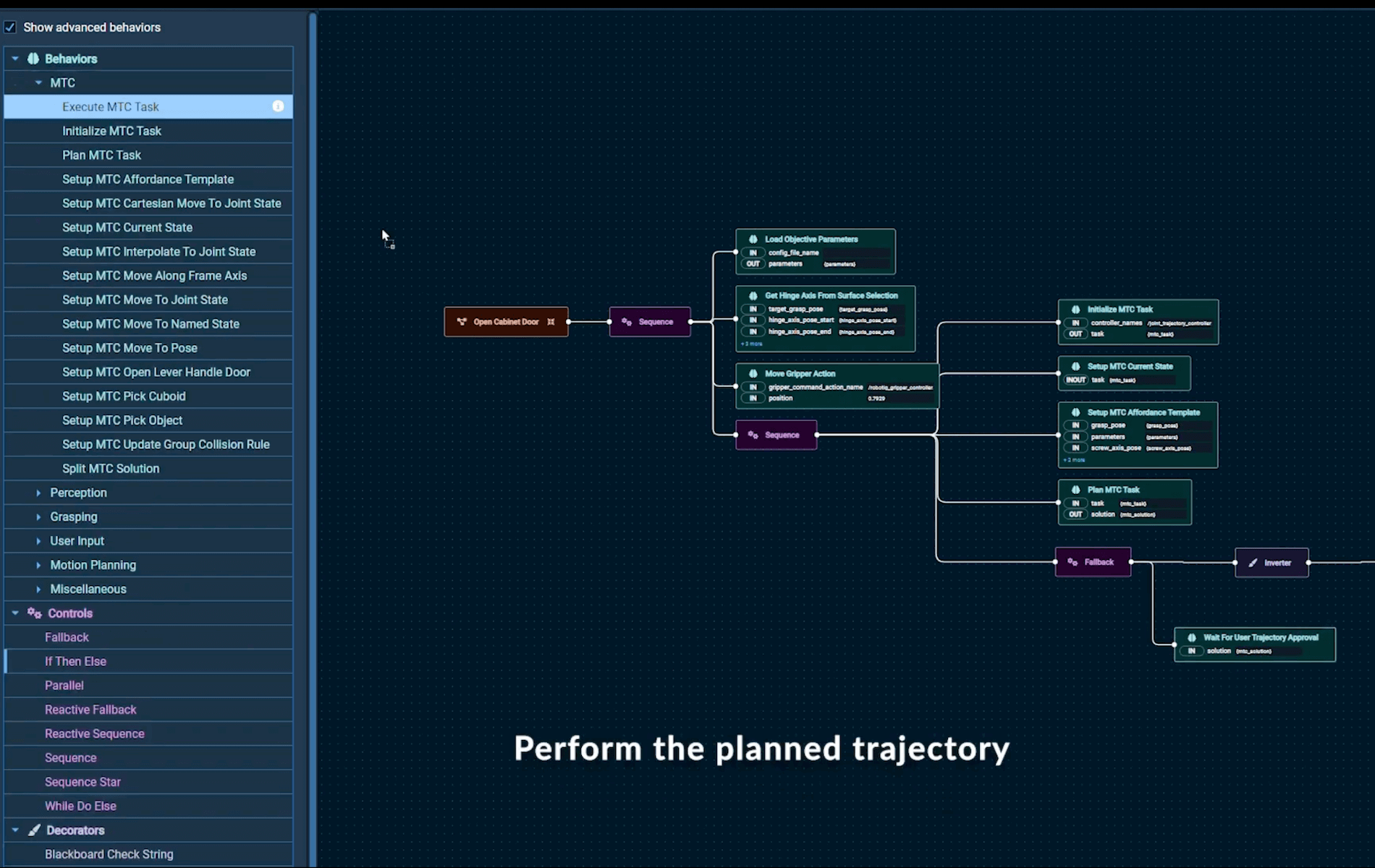 Building a Door Opening Application with Behavior Trees